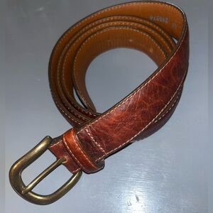 L.L. BEAN Classic Pebbled Hickory Leather Men's Chino Belt